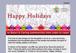 Community Foundations of Canada 2012 Holiday Greeting