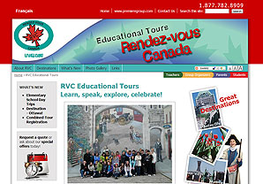 Rendez-vous Canada Educational Tours website